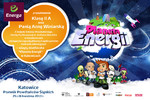 Tablica zapowiadająca wizytę miasteczka "Planeta Energii" w Katowicach