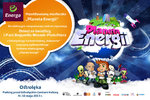 Tablica zapowiadająca wizytę miasteczka "Planeta Energii" w Ostrołęce