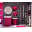 Fiolet? Róż? Kuchnie i łazienki w stylach akcentach kolorów neonowych.